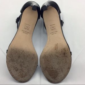 Stuart weitzman Black Nudistsong Ankle Strap Patent Leather Heels Pumps US 7m